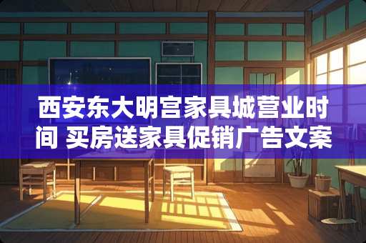 西安东大明宫家具城营业时间 买房送家具促销广告文案