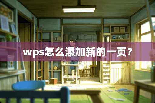 wps怎么添加新的一页？