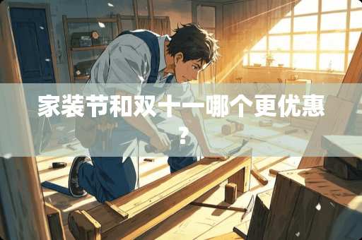 家装节和双十一哪个更优惠？