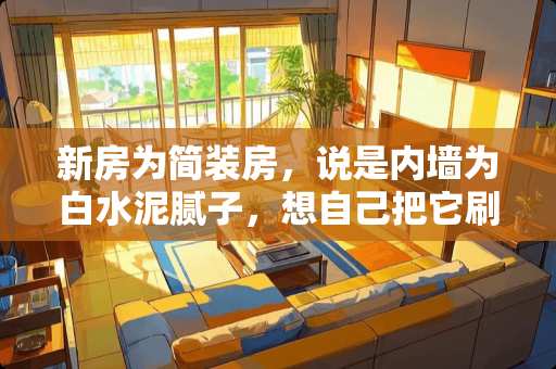 新房为简装房，说是内墙为白水泥腻子，想自己把它刷成乳胶漆，应如何做？