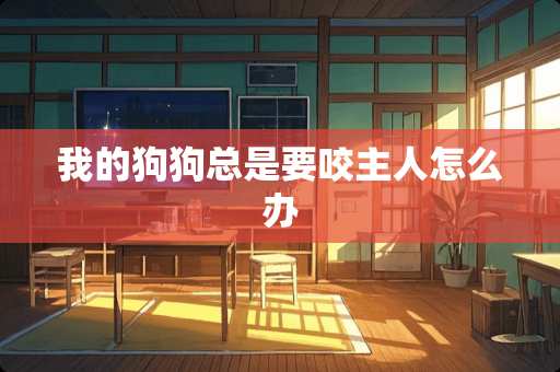 我的狗狗总是要咬主人怎么办