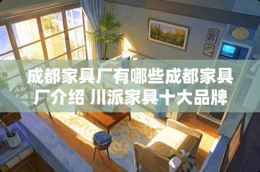 成都家具厂有哪些成都家具厂介绍 川派家具十大品牌排行