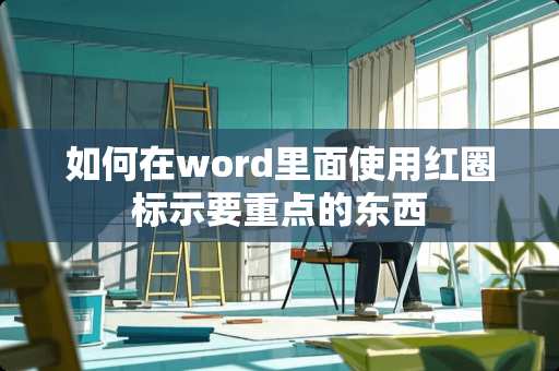 如何在word里面使用红圈标示要重点的东西