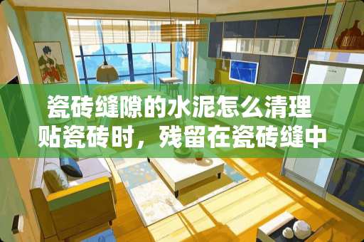 瓷砖缝隙的水泥怎么清理 贴瓷砖时，残留在瓷砖缝中的水泥怎么处理