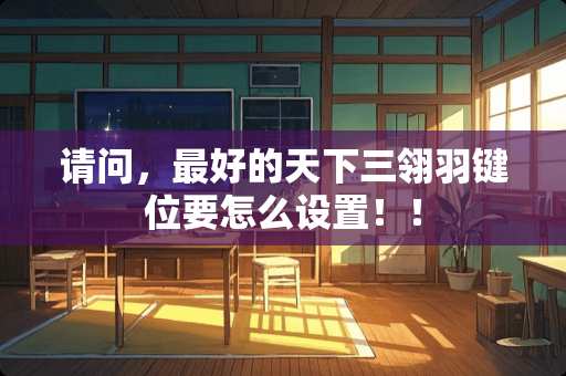 请问，最好的天下三翎羽键位要怎么设置！！