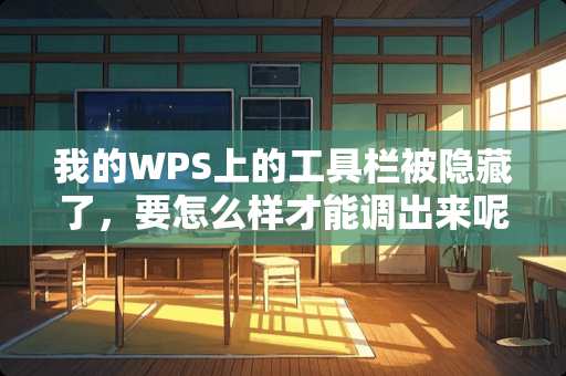 我的WPS上的工具栏被隐藏了，要怎么样才能调出来呢？