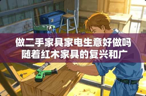 做二手家具家电生意好做吗 随着红木家具的复兴和广泛普及，红木家具存不存在二手交易市场？为什么