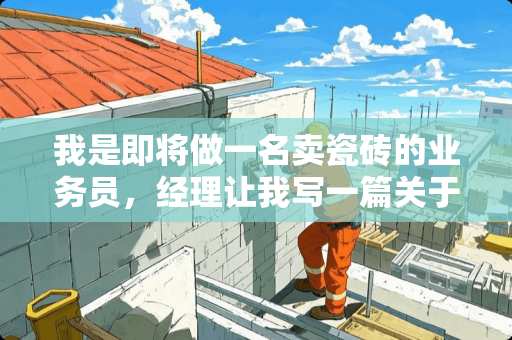 我是即将做一名卖瓷砖的业务员，经理让我写一篇关于瓷砖市场的建设与管理。有朋友会写的或是有范本的发下 卖瓷砖怎么推销？怎么能留住客户