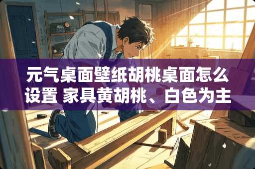 元气桌面壁纸胡桃桌面怎么设置 家具黄胡桃、白色为主，深灰地砖，门黄胡桃色，用什么颜色壁纸