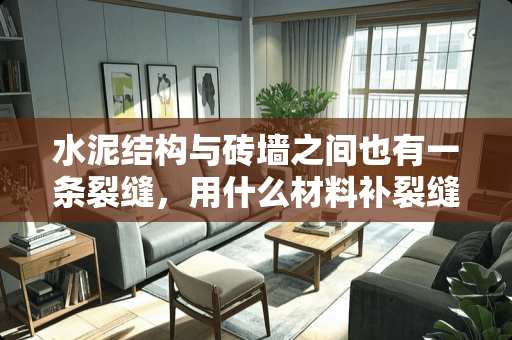 水泥结构与砖墙之间也有一条裂缝，用什么材料补裂缝好一些？乳胶加白？