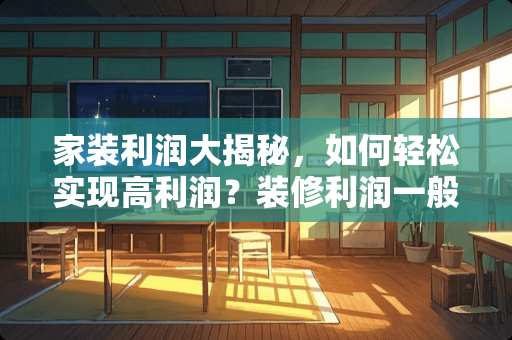 家装利润大揭秘，如何轻松实现高利润？装修利润一般是多少