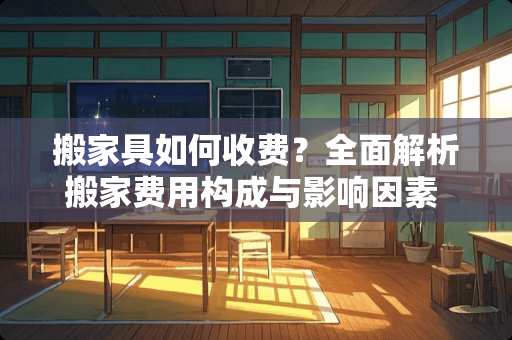 搬家具如何收费？全面解析搬家费用构成与影响因素 搬家具如何收费