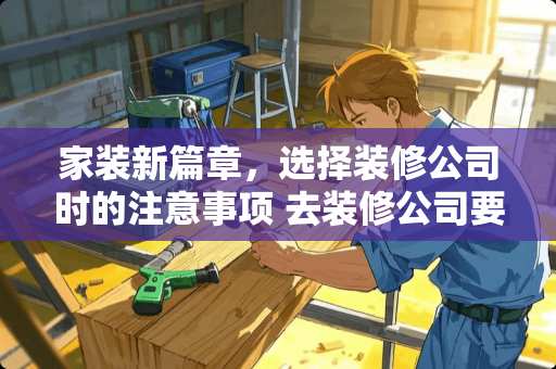 家装新篇章，选择装修公司时的注意事项 去装修公司要注意什么