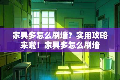 家具多怎么刷墙？实用攻略来啦！家具多怎么刷墙