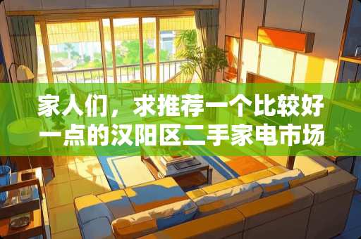 家人们，求推荐一个比较好一点的汉阳区二手家电市场 汉阳家具市场在哪里