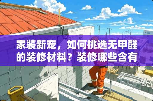 家装新宠，如何挑选无甲醛的装修材料？装修哪些含有甲醛