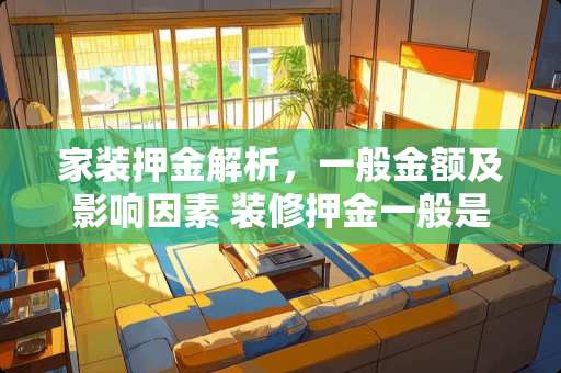 家装押金解析，一般金额及影响因素 装修押金一般是多少钱