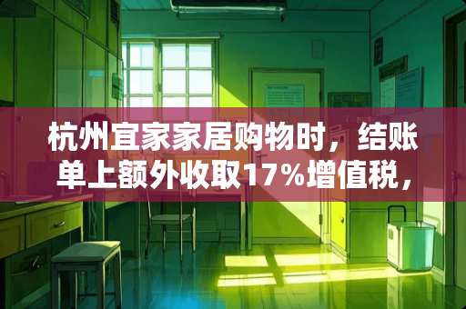 杭州宜家家居购物时，结账单上额外收取17%***，请法律顾问解释下，这样合理嘛 宜家卷帘拉太长收不回来怎么办
