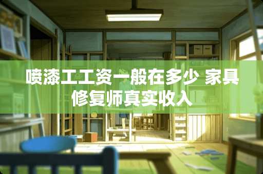 喷漆工工资一般在多少 家具修复师真实收入