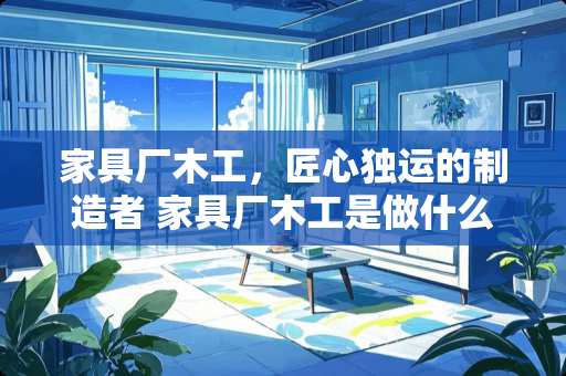 家具厂木工，匠心独运的制造者 家具厂木工是做什么的