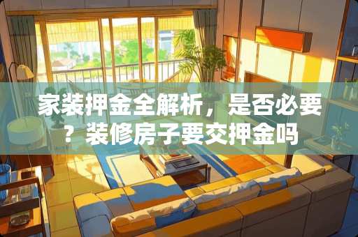家装押金全解析，是否必要？装修房子要交押金吗