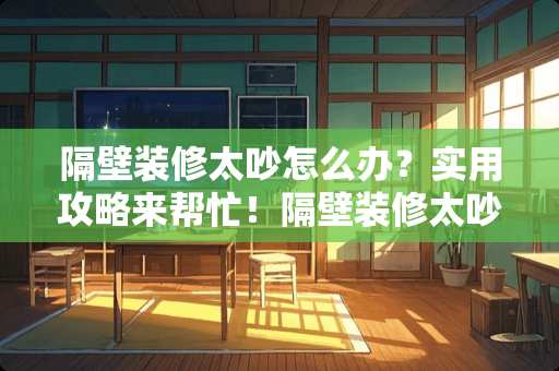 隔壁装修太吵怎么办？实用攻略来帮忙！隔壁装修太吵怎么办