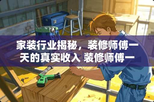 家装行业揭秘，装修师傅一天的真实收入 装修师傅一天多少钱