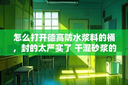 怎么打开德高防水浆料的桶，封的太严实了 干混砂浆的桶一桶能装多少吨