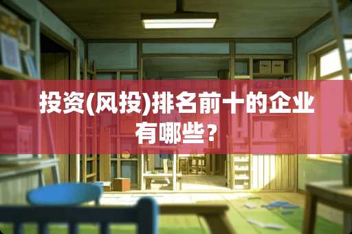 投资(风投)排名前十的企业有哪些？