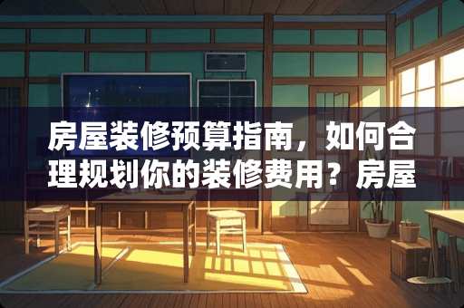 房屋装修预算指南，如何合理规划你的装修费用？房屋装修大概要花多少钱