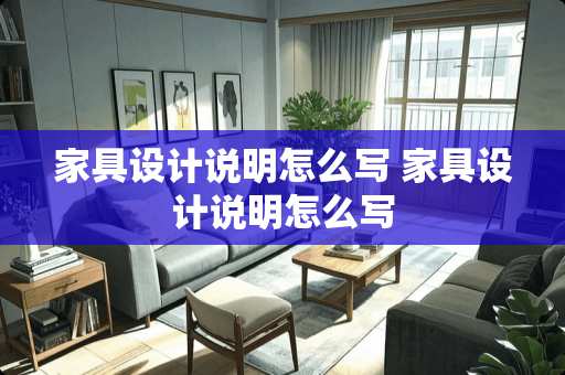家具设计说明怎么写 家具设计说明怎么写