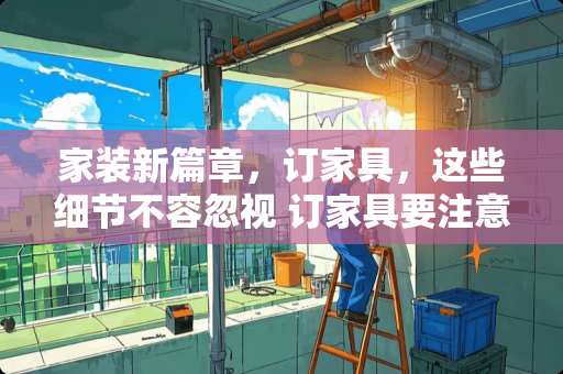家装新篇章，订家具，这些细节不容忽视 订家具要注意什么
