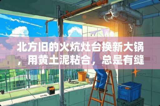 北方旧的火炕灶台换新大锅，用黄土泥粘合，总是有缝隙，怎么办 燃气灶要不要用胶粘牢