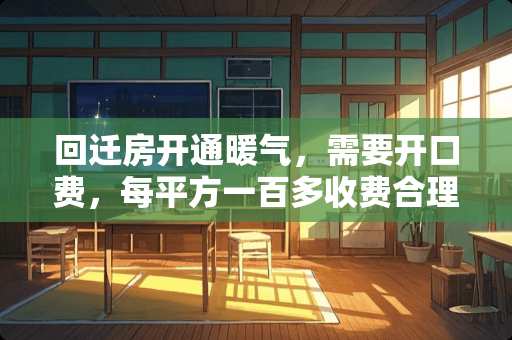 回迁房开通暖气，需要开口费，每平方一百多收费合理吗 地暖铺瓷砖怎么开口呢