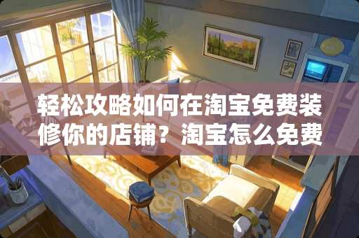 轻松攻略如何在淘宝免费装修你的店铺？淘宝怎么免费装修店铺