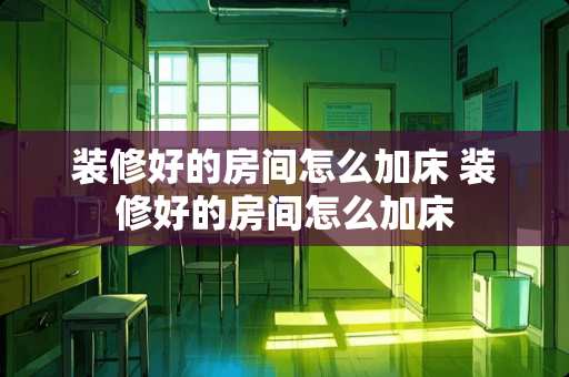 装修好的房间怎么加床 装修好的房间怎么加床