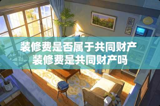 装修费是否属于共同财产 装修费是共同财产吗
