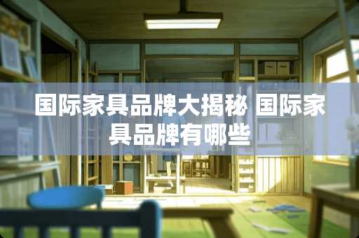 国际家具品牌大揭秘 国际家具品牌有哪些