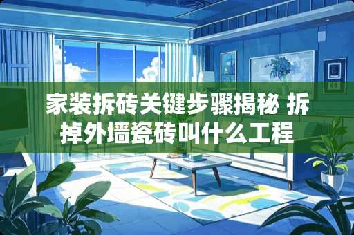 家装拆砖关键步骤揭秘 拆掉外墙瓷砖叫什么工程