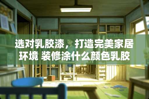 选对乳胶漆，打造完美家居环境 装修涂什么颜色乳胶漆