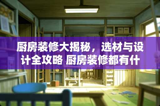 厨房装修大揭秘，选材与设计全攻略 厨房装修都有什么