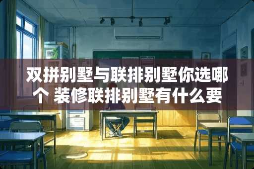 双拼别墅与联排别墅你选哪个 装修联排别墅有什么要点和技巧