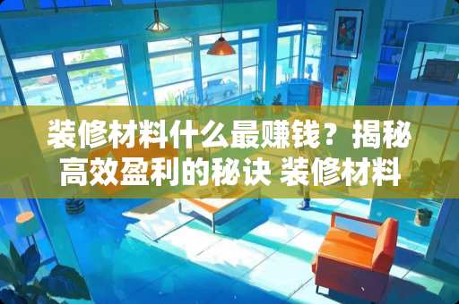 装修材料什么最赚钱？揭秘高效盈利的秘诀 装修材料什么最赚钱