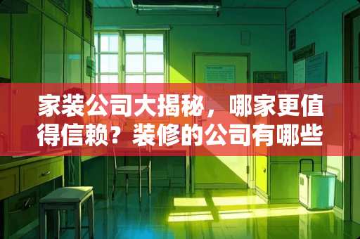 家装公司大揭秘，哪家更值得信赖？装修的公司有哪些