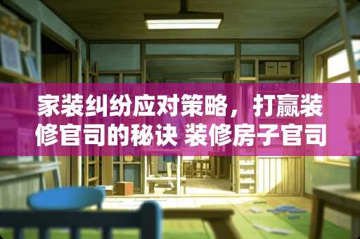 家装纠纷应对策略，打赢装修官司的秘诀 装修房子官司怎么打