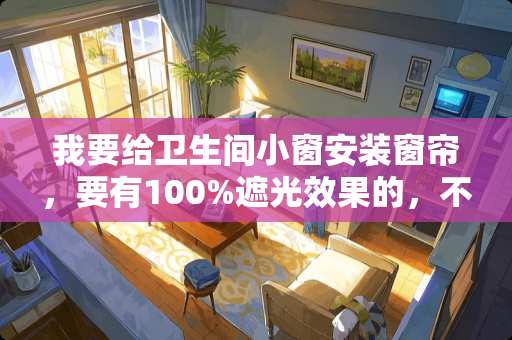 我要给卫生间小窗安装窗帘，要有100%遮光效果的，不知道哪种窗帘好 卫生间窗帘半遮光好还是全遮光