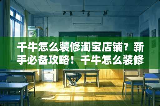 千牛怎么装修淘宝店铺？新手必备攻略！千牛怎么装修淘宝店铺