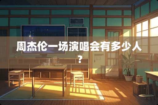 周杰伦一场演唱会有多少人？