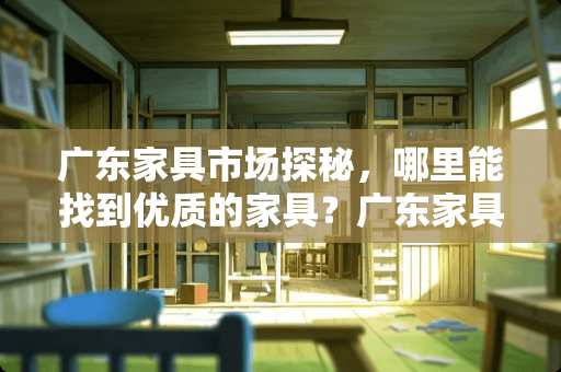 广东家具市场探秘，哪里能找到优质的家具？广东家具在哪里