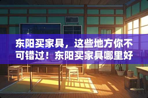 东阳买家具，这些地方你不可错过！东阳买家具哪里好